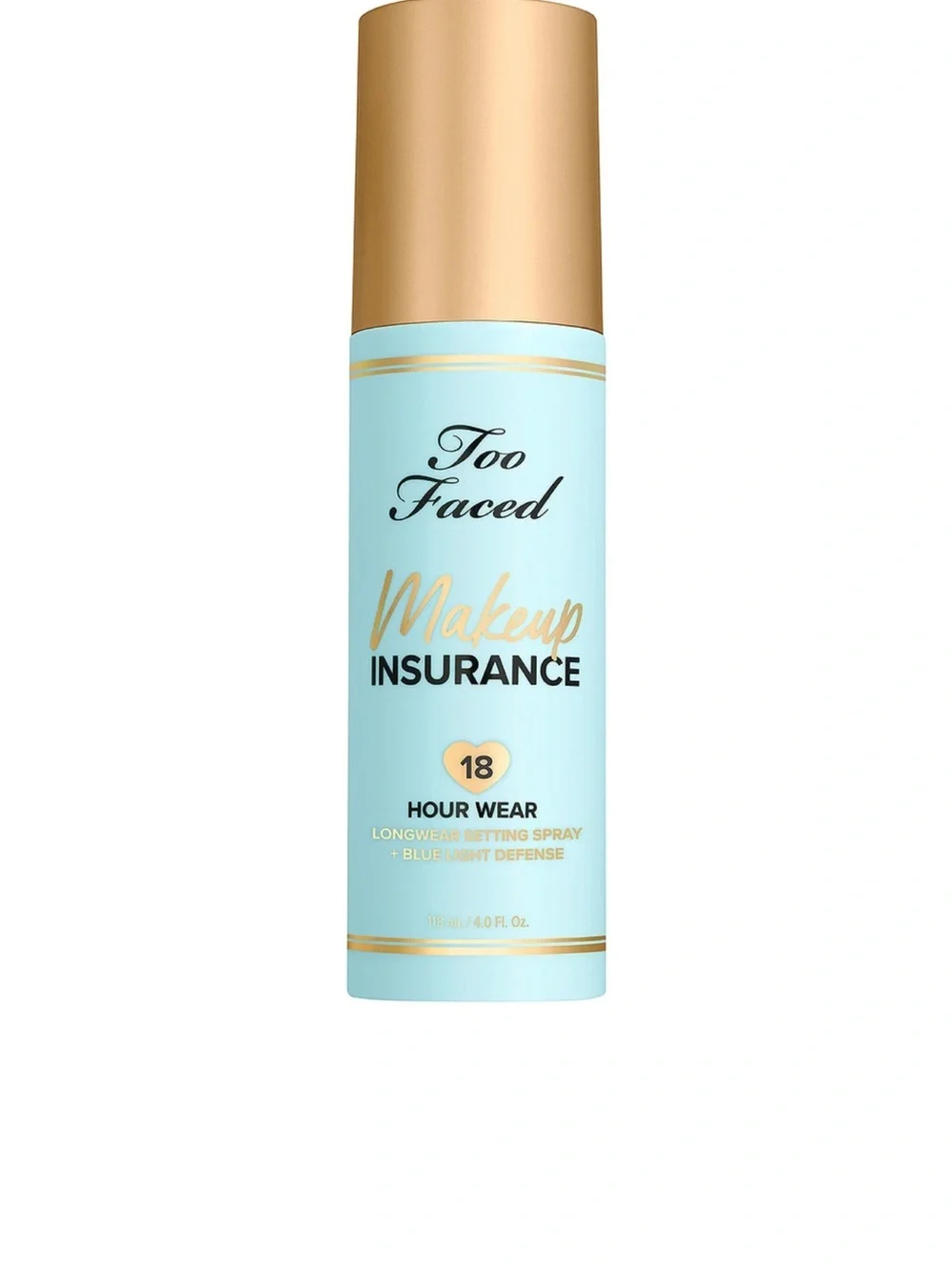 Too Faced Makeup Insurance Longwear Setting Spray & blue light defense NIB